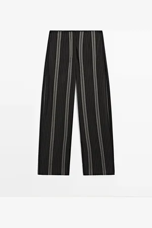 Massimo Dutti Pantalón Fluido Ligero Rayas