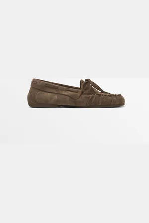 Massimo Dutti Mocasín Fruncido Serraje