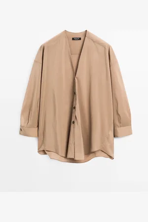 Massimo Dutti Blusa Fluida Satinada
