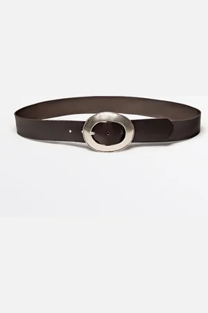 Massimo Dutti Cinturón Piel Napa Hebilla Ovalada