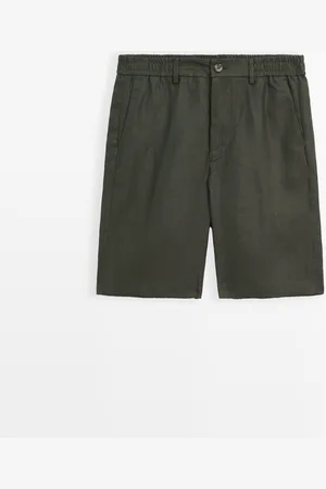 Massimo Dutti Bermuda Semi Jogger Fit 100% Lino