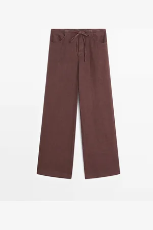 Massimo Dutti Pantalón Recto Bolsillos 100% Lino