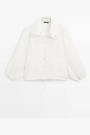 Massimo Dutti Chaqueta Bomber Fluida Detalle Volumen