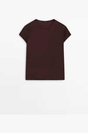 Massimo Dutti Camiseta Manga Corta 100% Algodón