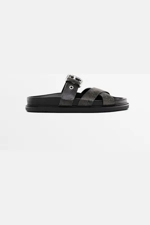 Massimo Dutti Sandalia Piel Craquelada Cruzada
