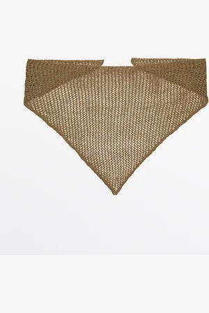 Massimo Dutti Bandana Tejido Calado Mezcla Algodón