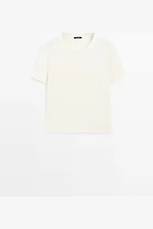 Massimo Dutti Camiseta Cuello Desflecado