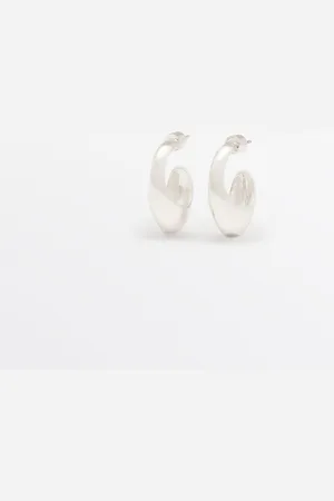 Massimo Dutti Pendientes Aros Ovalados