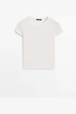 Massimo Dutti Camiseta Manga Corta Detalle Ribetes