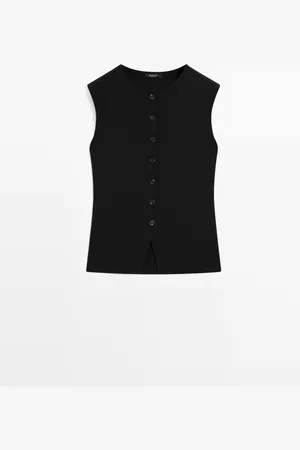 Massimo Dutti Chaleco Sastre Punto Botones