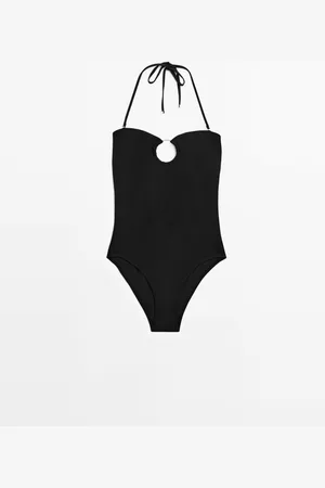 Massimo Dutti Bañador Bandeau Detalle Pieza Metálica