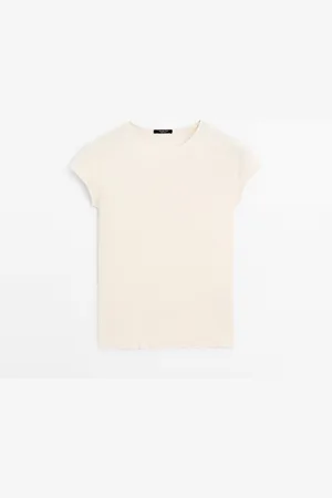 Massimo Dutti Camiseta Manga Corta 100% Algodón