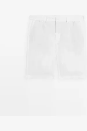 Massimo Dutti Bermuda Semi Jogger Fit 100% Lino