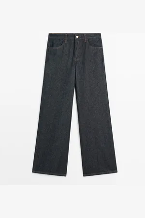 Massimo Dutti Jeans Wide Leg Tiro Medio Loose