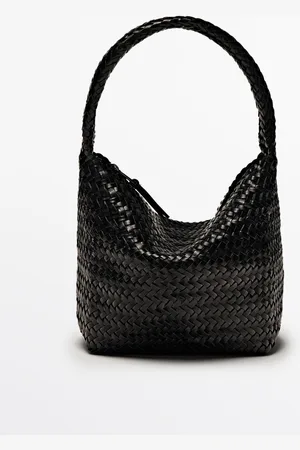 Massimo Dutti Bolso Bucket Trenzado Piel Napa