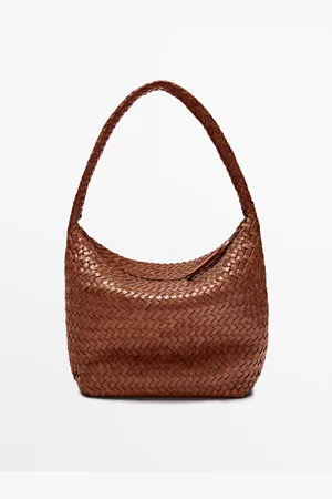 Massimo Dutti Bolso Bucket Trenzado Piel Napa