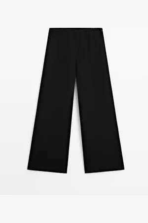 Massimo Dutti Pantalón Cintura Elástica Con Lino