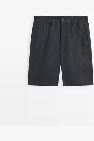 Massimo Dutti Bermuda Semi Jogger Fit 100% Lino