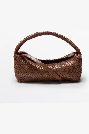 Massimo Dutti Bolso Bandolera Trenzado Piel Napa