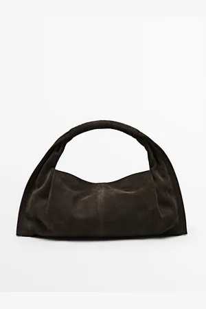Massimo Dutti Bolso De Mano Piel Serraje