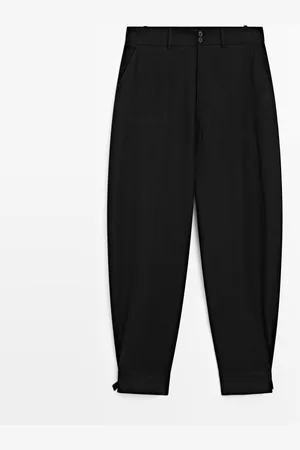 Massimo Dutti Pantalón Bombacho Bajo Hebilla