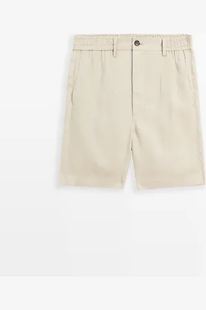 Massimo Dutti Bermuda Semi Jogger Fit 100% Lino