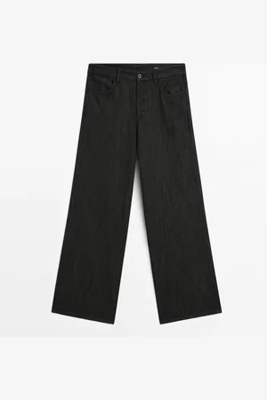 Massimo Dutti Jeans Wide Leg Tiro Medio Loose