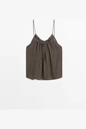 Massimo Dutti Top Tirantes Fluido Jacquard