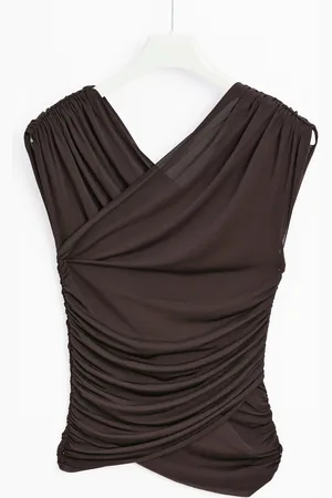 Massimo Dutti Top Cruzado Ajustado Escote Pico