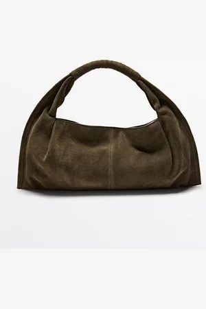 Massimo Dutti Bolso De Mano Piel Serraje