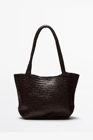 Massimo Dutti Bolso Tote Large Trenzado Napa