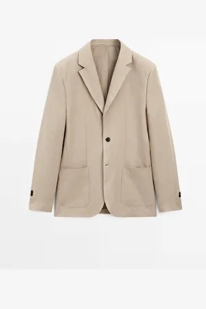 Massimo Dutti Americana Traje 100% Lino