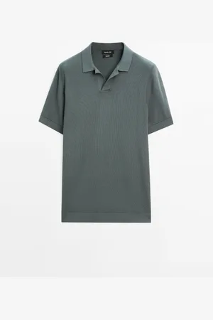 Massimo Dutti Jersey Punto Cuello Polo 100% Algodón