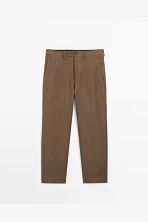 Massimo Dutti Pantalón Traje 100% Lino
