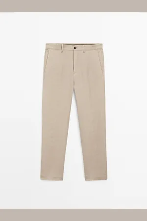 Massimo Dutti Pantalón Fluido 100% Lino