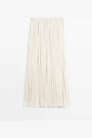 Massimo Dutti Falda Midi Vuelo Plisada