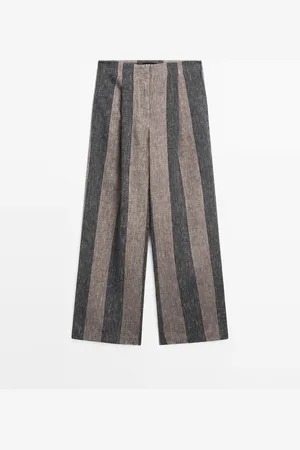 Massimo Dutti Pantalón Palazzo Raya Combinada
