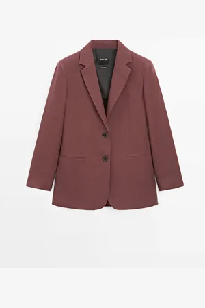 Massimo Dutti Americana Dos Botones 100% Lino