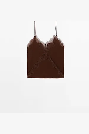 Massimo Dutti Top Lencero Encaje