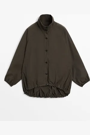 Massimo Dutti Parka Detalle Abullonado Con Algodón