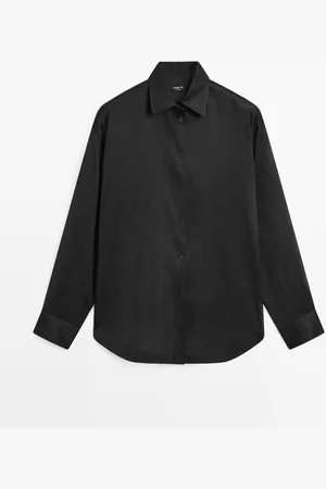 Massimo Dutti Camisa Ligera Semitransparente 100% Ramio