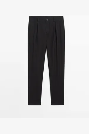 Massimo Dutti Pantalón Relaxed Fit Mezcla Algodón