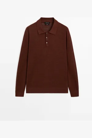 Massimo Dutti Jersey Punto Cuello Polo Lino