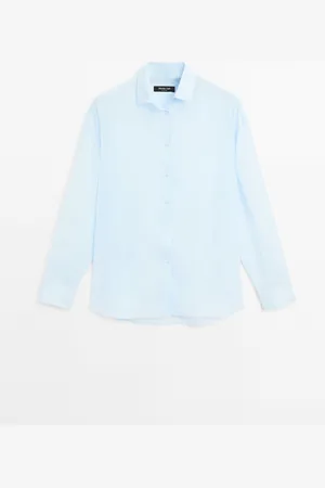 Massimo Dutti Camisa Fluida Con Ramio