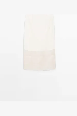 Massimo Dutti Falda Midi Satinada