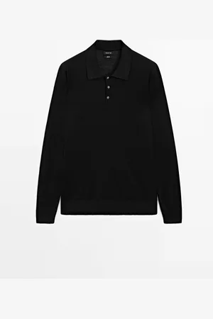 Massimo Dutti Jersey Punto Cuello Polo Lino
