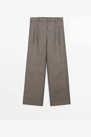 Massimo Dutti Pantalón Fluido 100% Lino