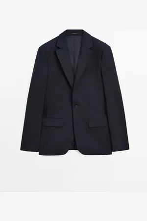 Massimo Dutti Americana Traje Mezcla Lana