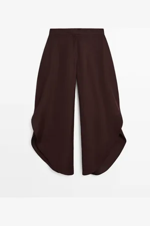 Massimo Dutti Pantalón Fluido Aberturas Laterales