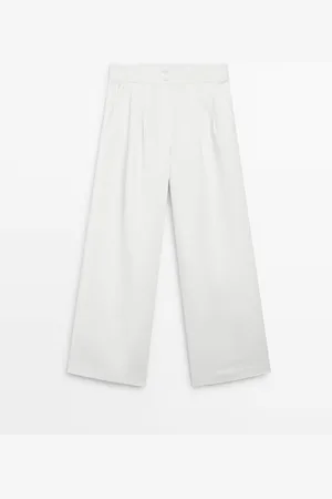 Massimo Dutti Pantalón Palazzo Fluido Pliegues